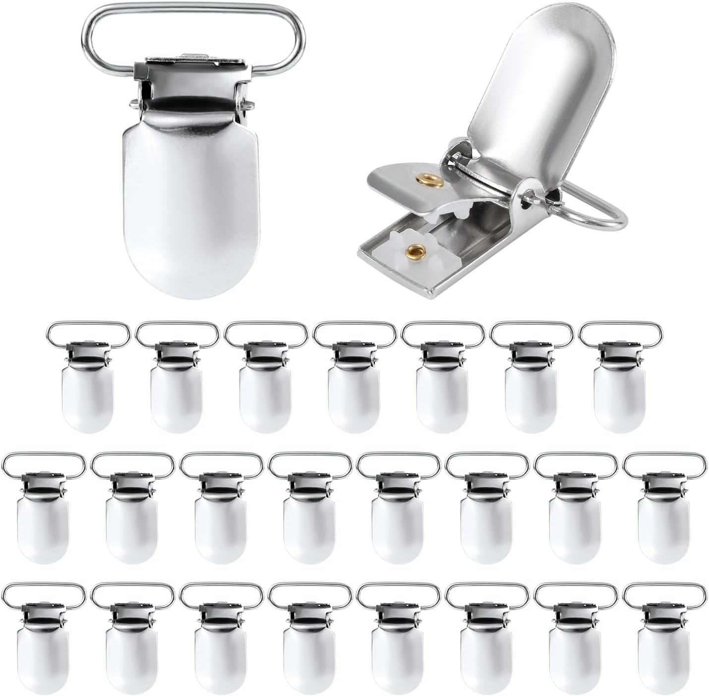Silver Duvet Clips - 25 Piece Set for Comforters - Durable Metal Fasteners for Bedding Accessories