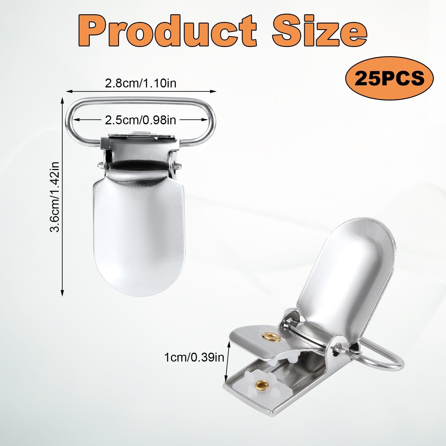 Silver Duvet Clips - 25 Piece Set for Comforters - Durable Metal Fasteners for Bedding Accessories