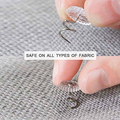 Powerful 50 Pcs Clear Heads Bed Skirt Twist Pins 50Pcs Bed Skirt Sofa Cushion Slip Cover Fixes Firmly Without Damage