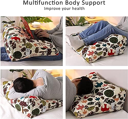 Curved Ergonomic Bed Pillow for Reading