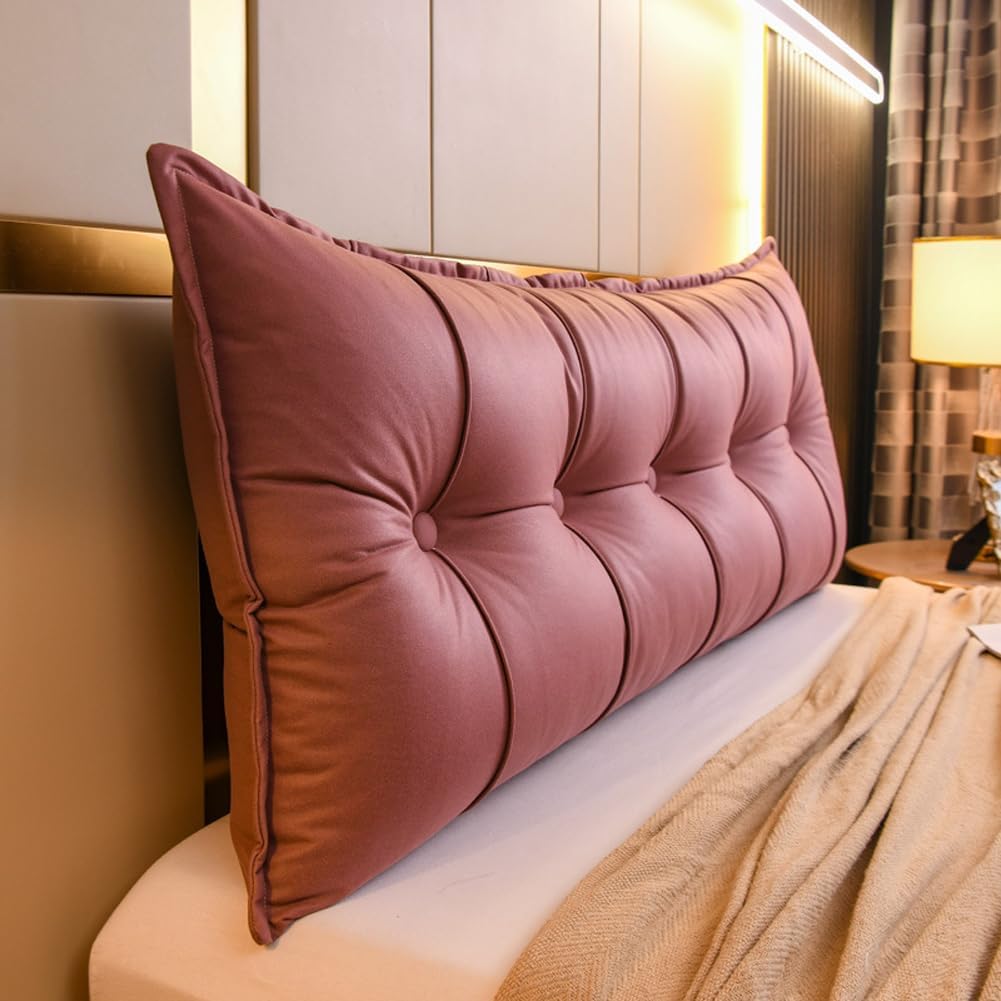 ZYANLING Headboard Wedge Pillow Leather Bedside Backrest Pillow for Bed Sofa Reading FullKingQueenSingle