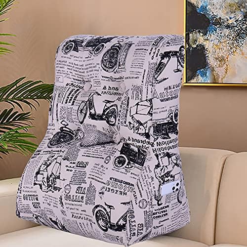 WOWMAX Cotton Cover PP-Cotton Filled Triangular Wedge Pillow for Bed Reading