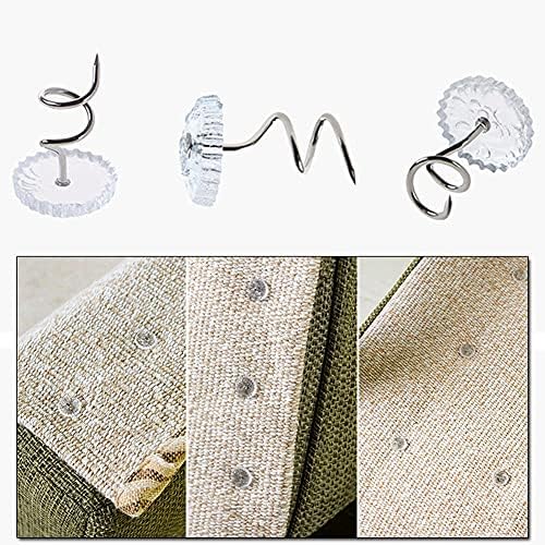 30 Pcs Transparent Head Spiral Needle Bed Skirt Fastening Accessories