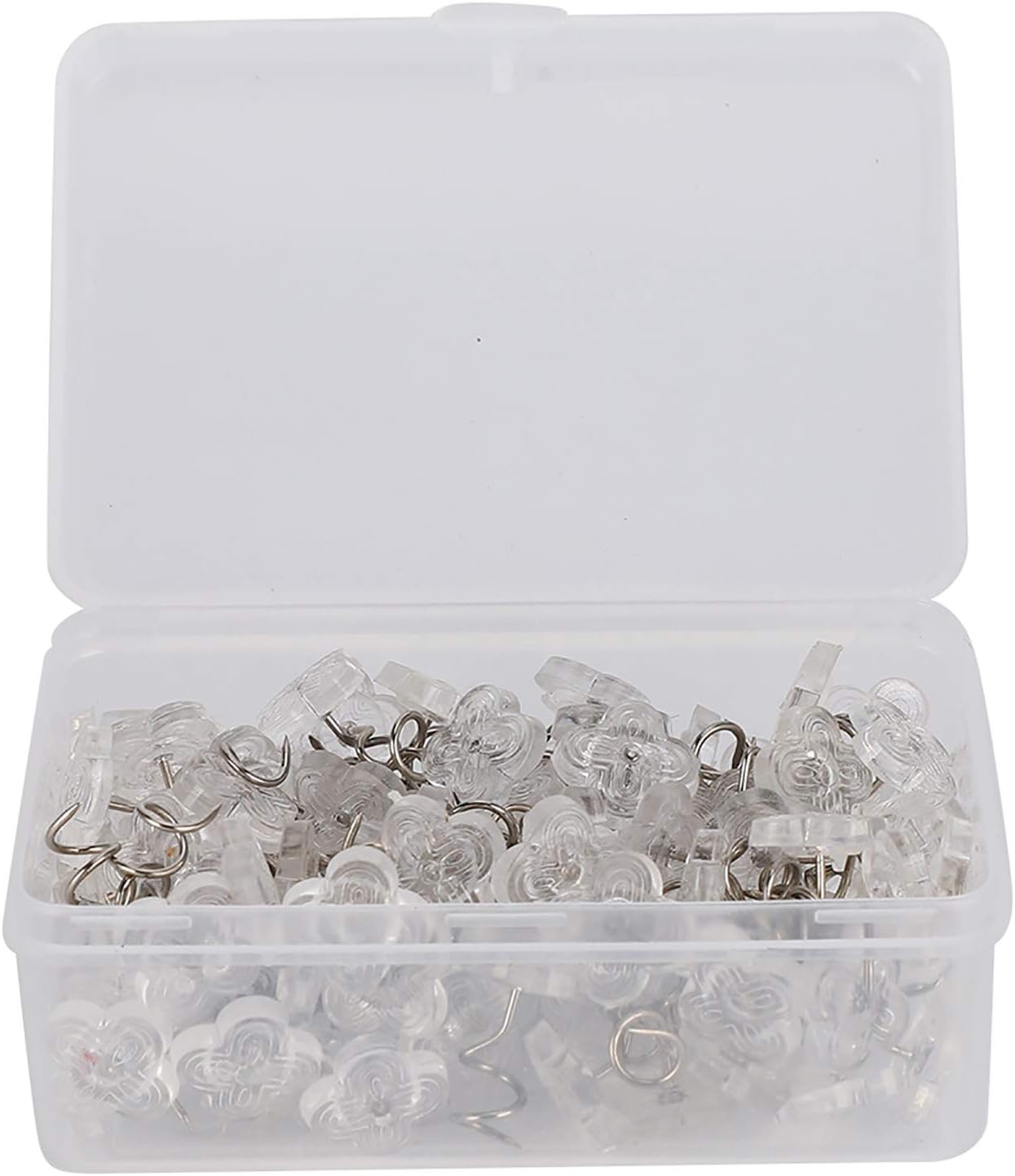 100-Piece Stainless Steel Screw-On Sofa Pins with Concave-Convex Design for Sofa Bedding Bed Skirt and Car Cushions