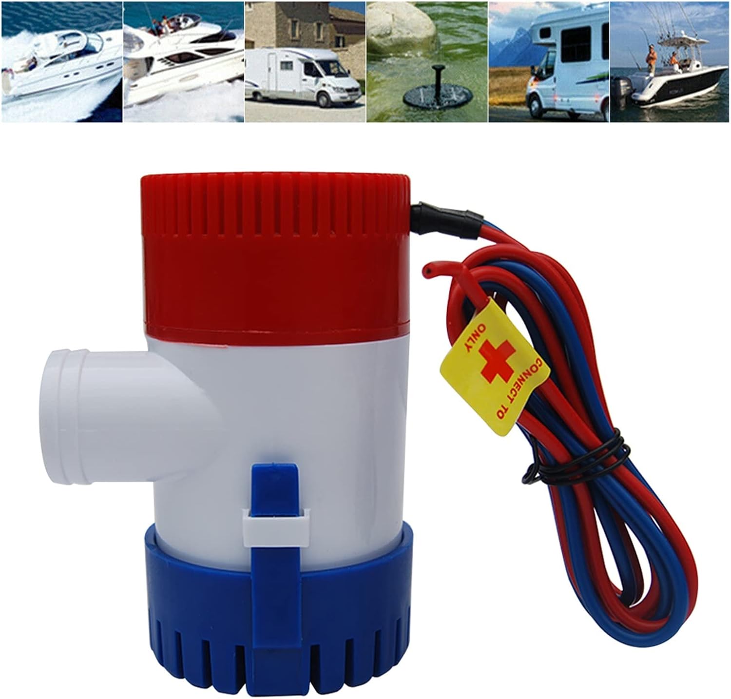 Mini Power Small Pump Automatic Boat Bilge Pump 1100GPH Submersible Bilge Sump with Float Switch