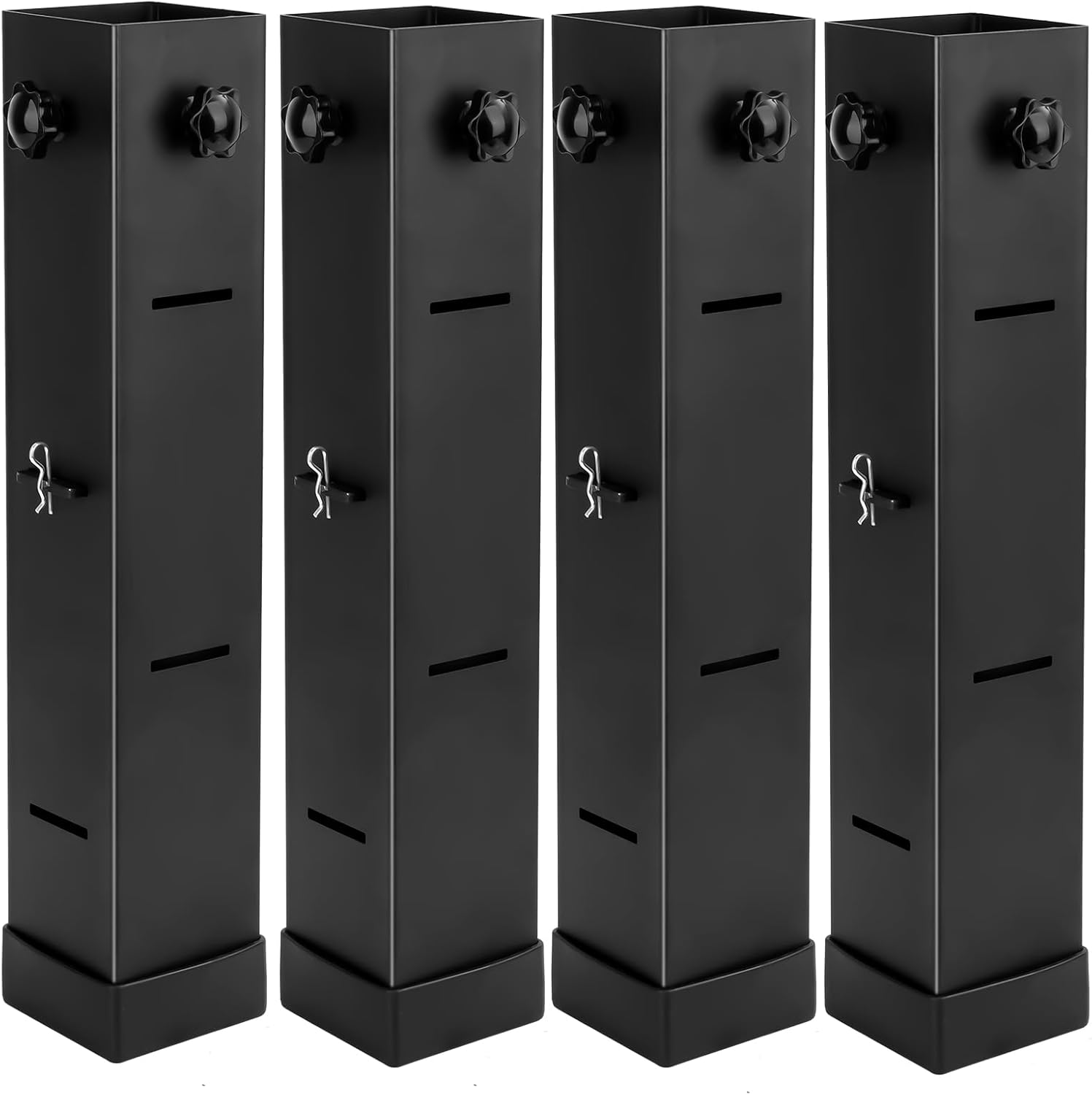 Multi-Height Metal Bed Risers - Heavy Duty Storage Solution for Your Bed Sofa or Table