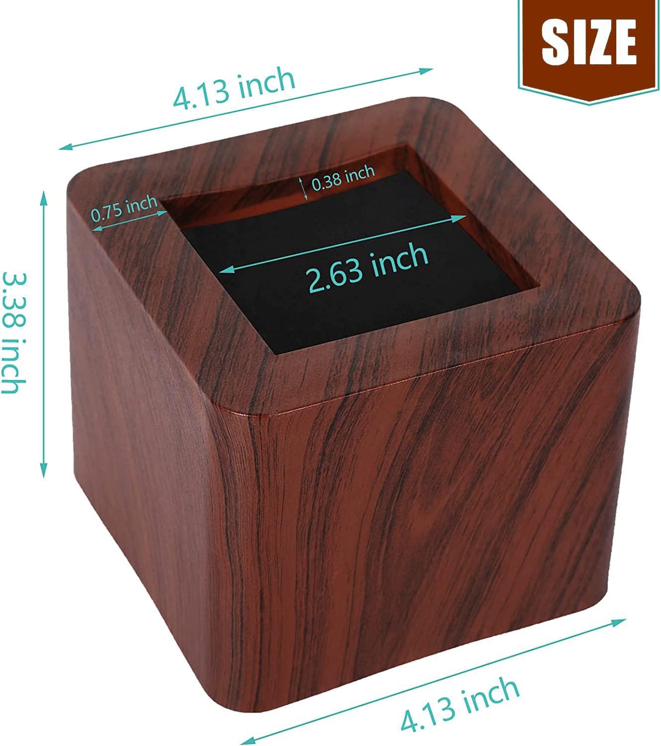 Set of 4 3-Inch Bed Risers Heavy Duty Stylish for Heavy Furniture