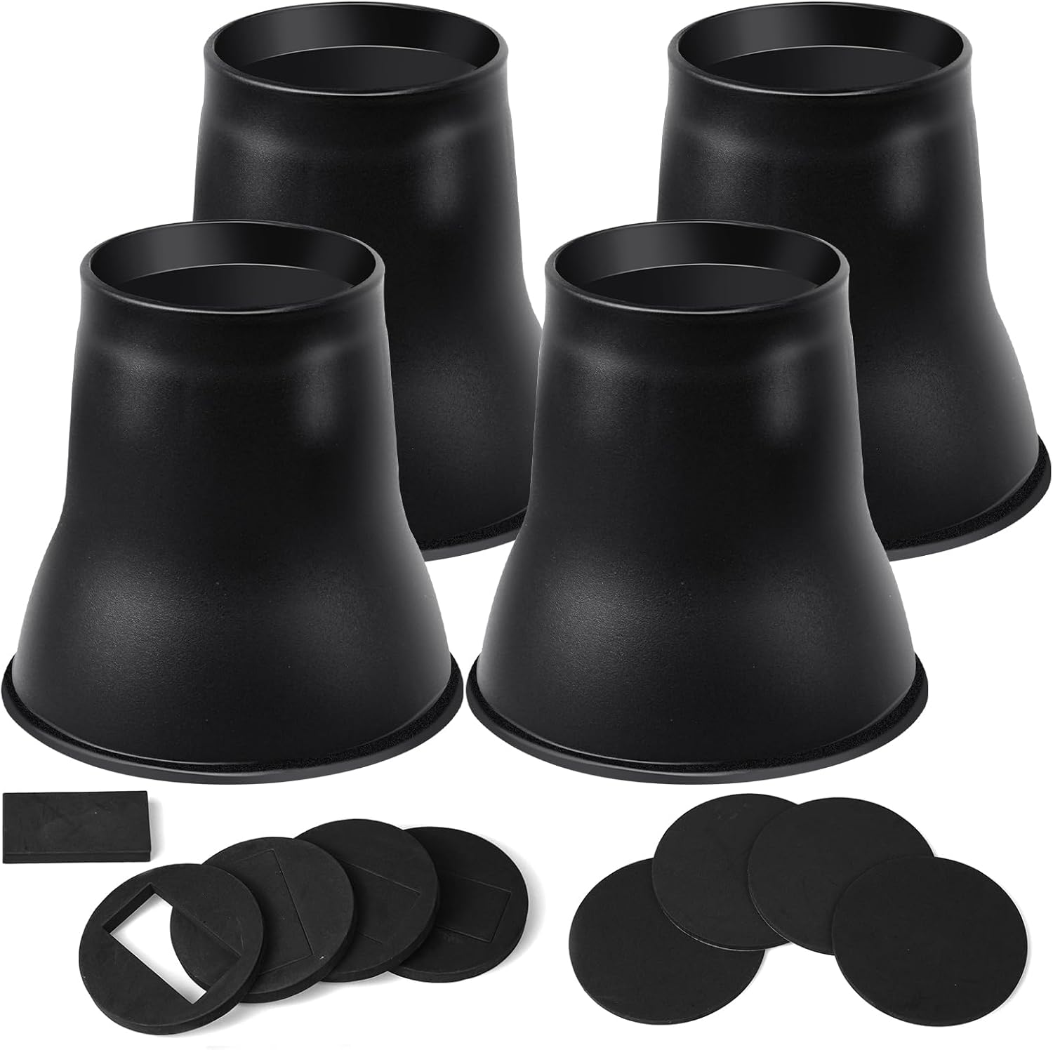Shouwuhho Bed Risers 6 inch 4 Pack Heavy Duty for sofas beds desks up to 6000 lbs
