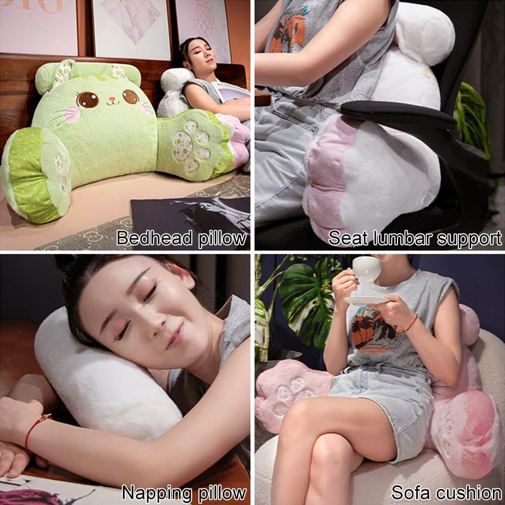 GKWW Cute Cat Companion Reading Pillow Bed Rest Pillow Washable for Cats and Humans