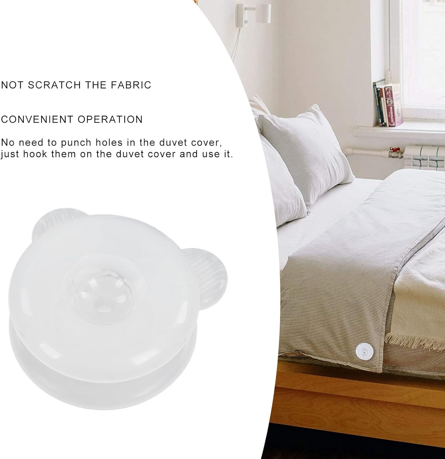 Topyond Duvet Clips for Corners 20 Set Comforter Holder Clips
