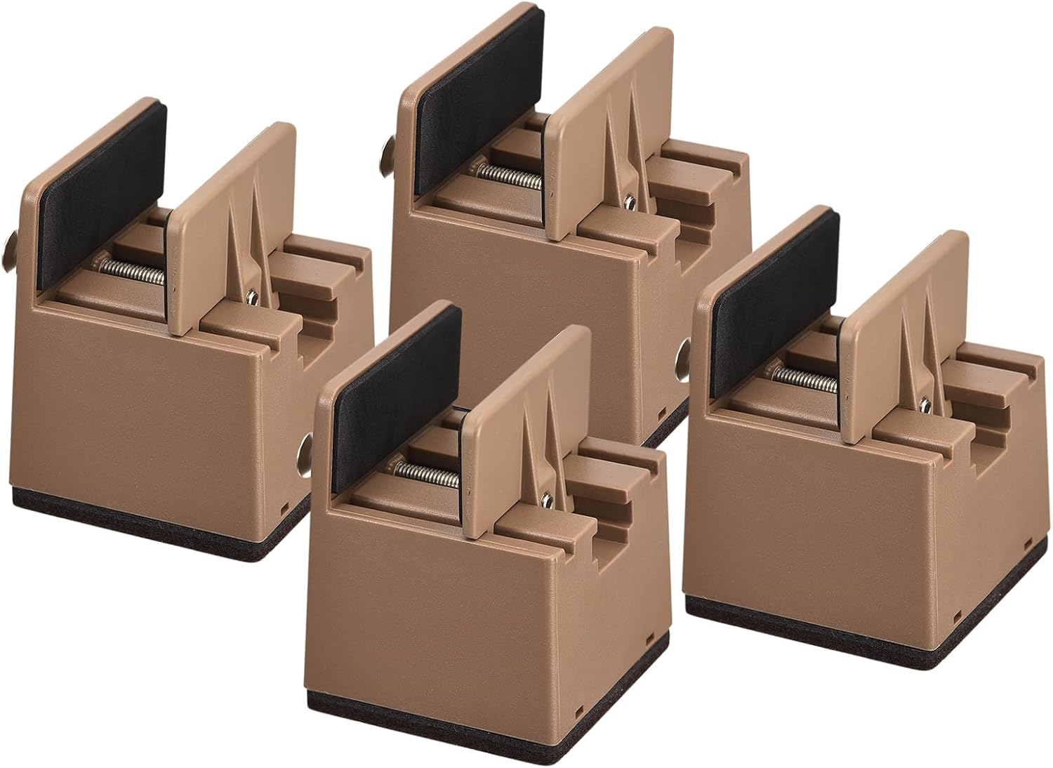 Sturdy 2-inch Bed Risers for Beds Desks Sofas 4Pcs with Adjustable Clamps