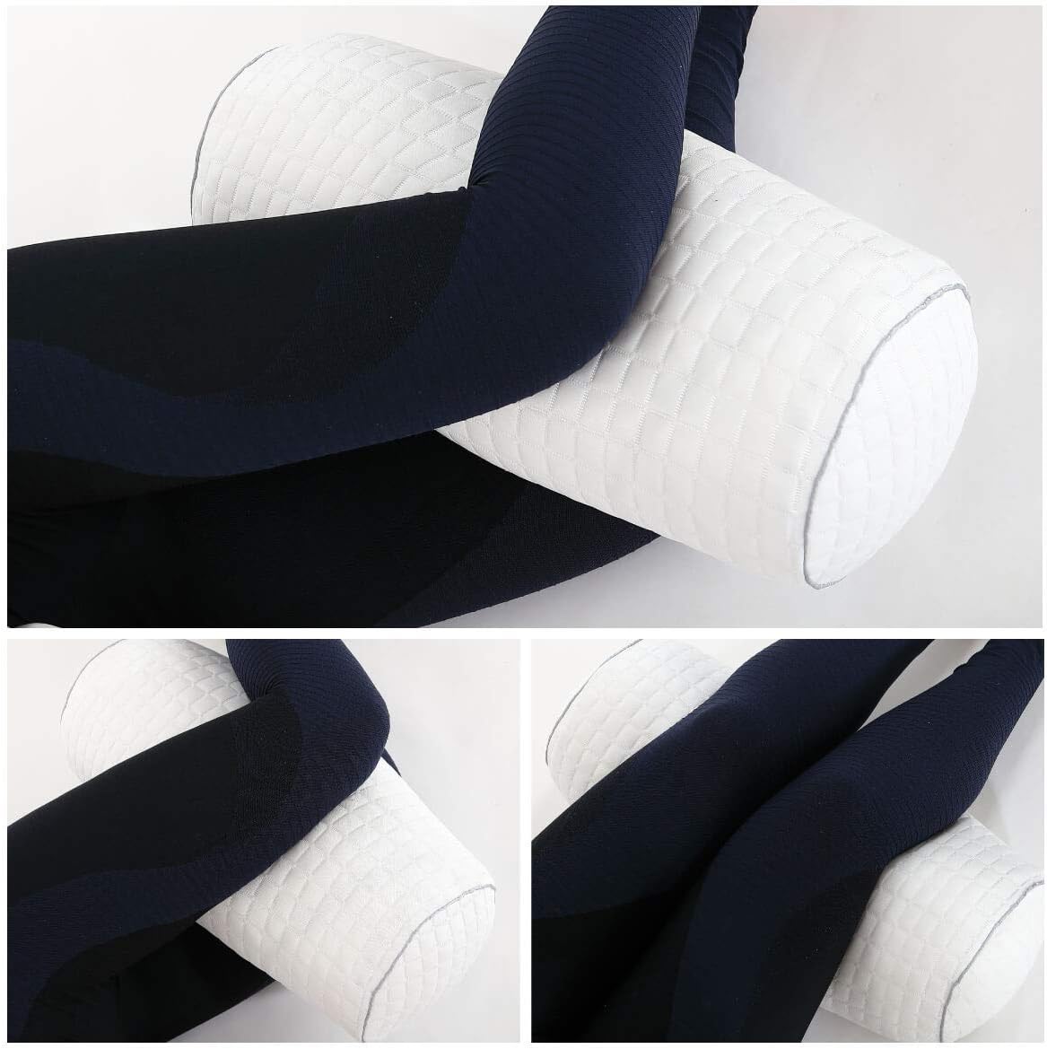 Back Side Sleepers Must-Have Roll Pillow with Cooling Coverage - Relief Your Lower Back Pain withAdjustable Support