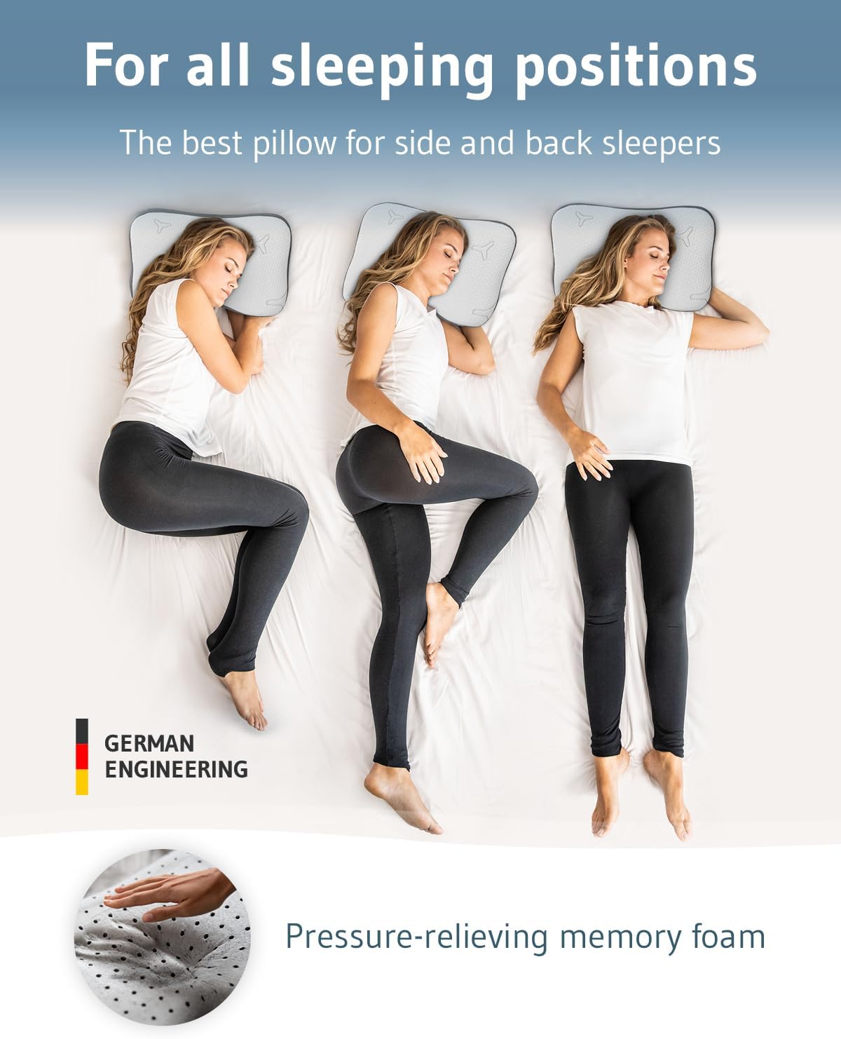 Memory Foam Travel Pillow with Activated Charcoal for Ergonomic Support and Stress Reduction by Third of Life