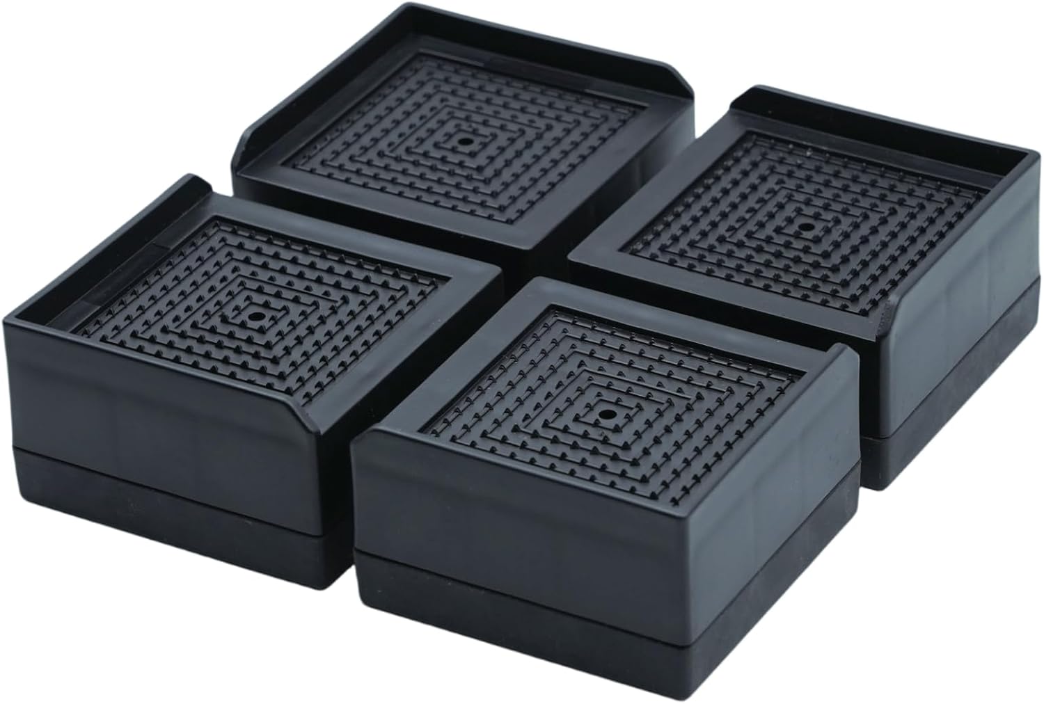 Diveken 15 Heavy-Duty Furniture Risers for Beds Desks Sofa Table and more Black Set of 4