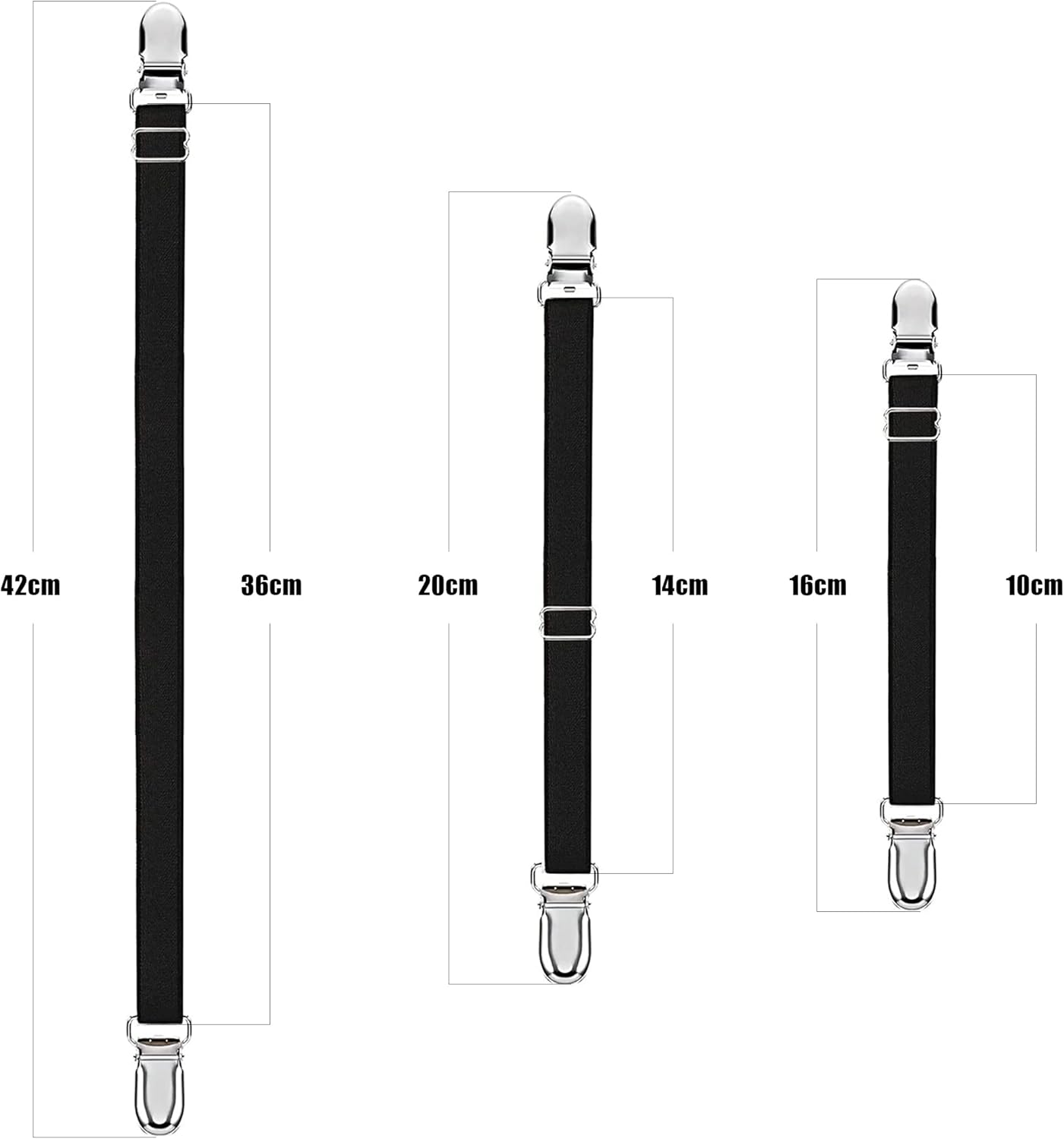 12-Piece Black Bed Sheet Clips Corner Fasteners for Home Use