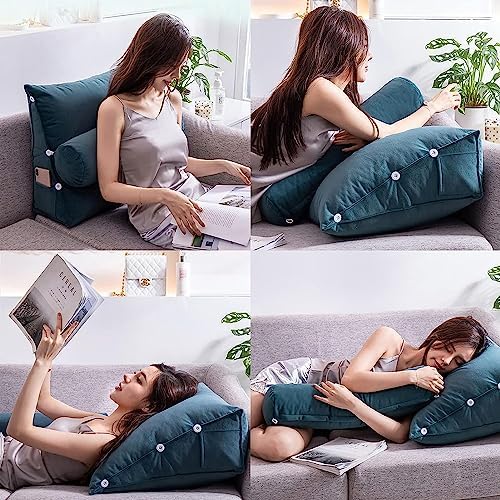 COZMAX Adjustable Triangular Bed Wedge Pillow Back Support Cushion with Removable Washable Cover