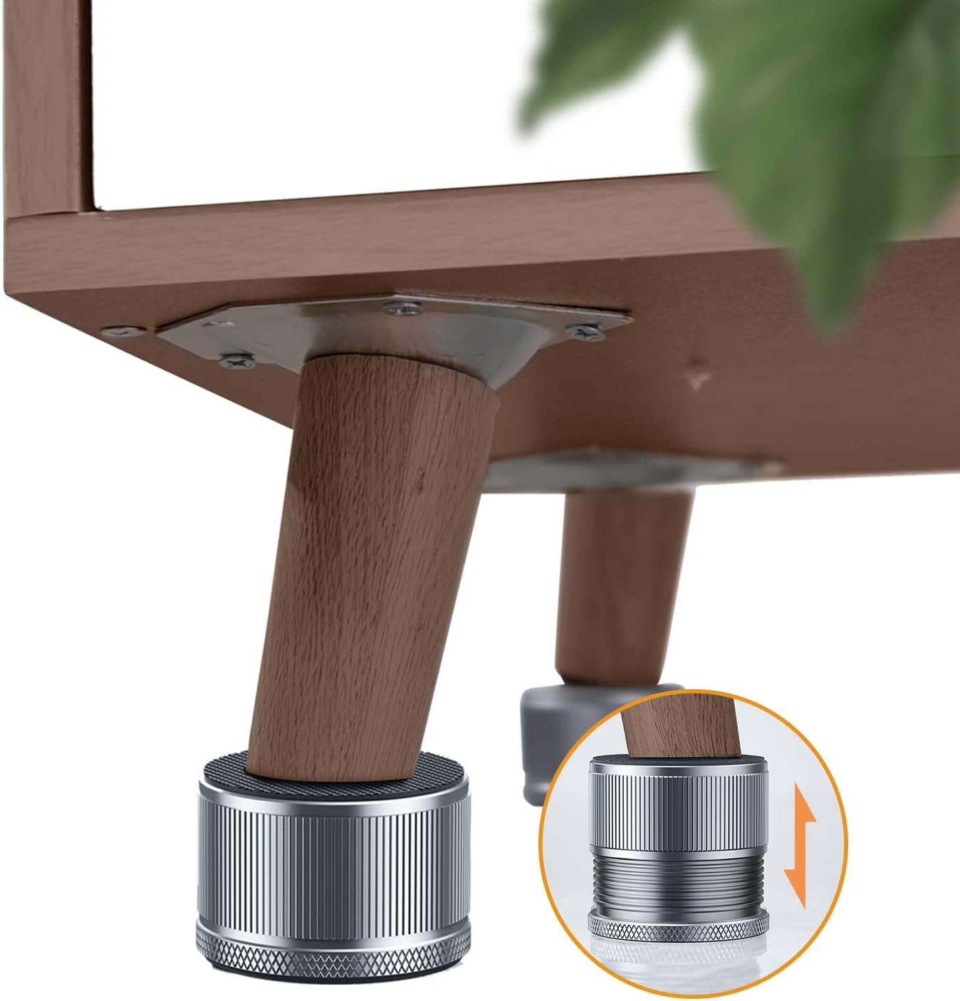 Nedeia Bed Risers Heavy Duty Self-Adhesive Durable Bed risers Set of 4 from 09-17 inches Support 2200 lbs