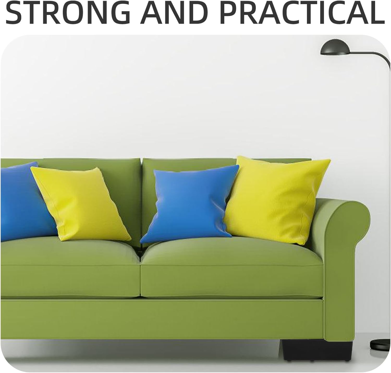 Black Plastic Bed Risers Set of 4 5cm Height Sturdy Support for Sofa Bed or Desk