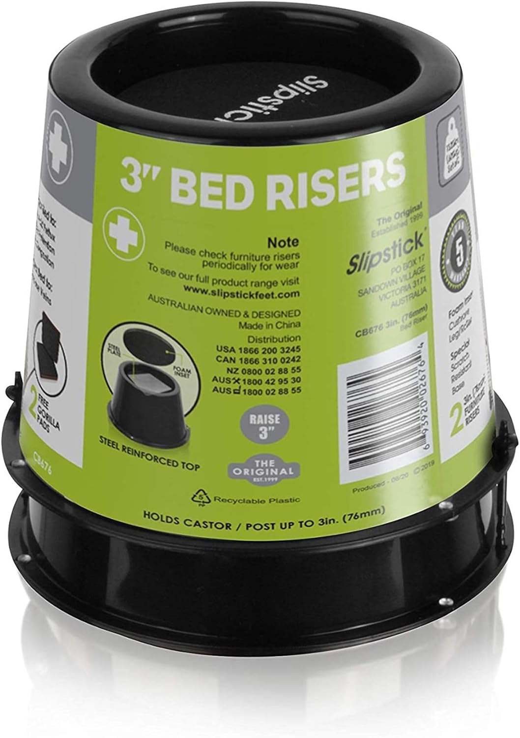Elevate Your Sleep with the Slipstick Bed Risers 3-Inch Incline for Acid Reflux Breathing Relief