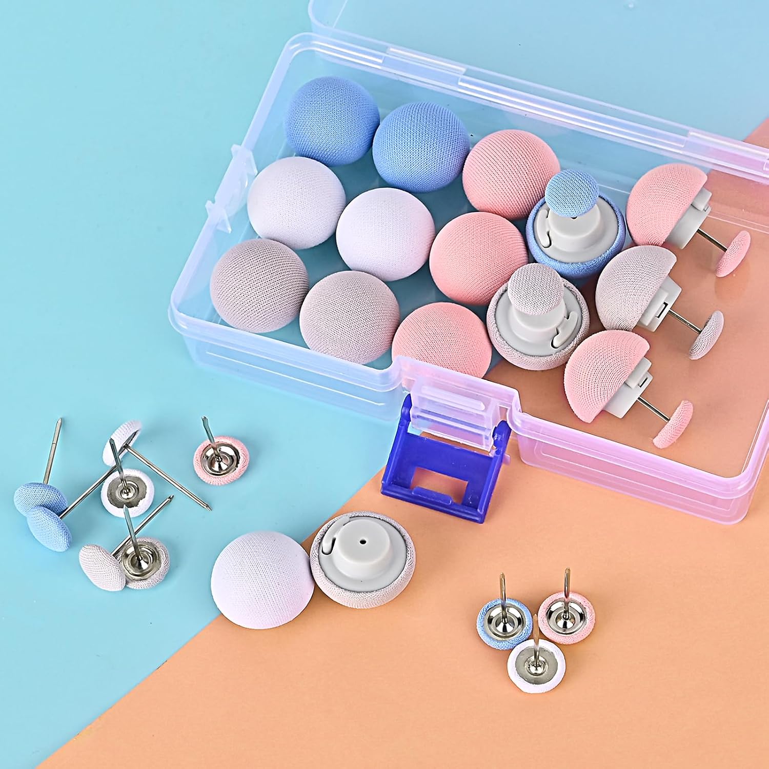 20-Piece Duvet Cover Clips Fastener with 1-Button Lock Durable Easy to Install for Curtains Quilts More