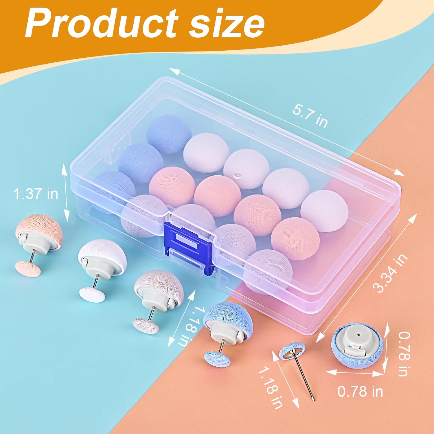 20-Piece Duvet Cover Clips Fastener with 1-Button Lock Durable Easy to Install for Curtains Quilts More