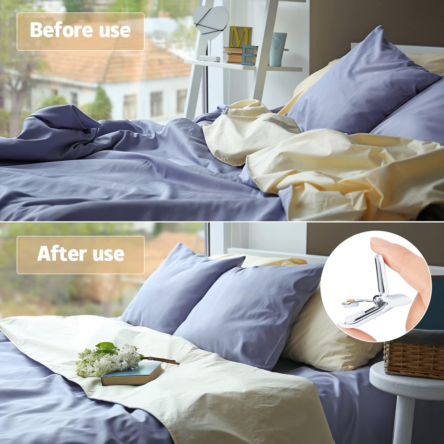 Secure Comforters Duvet Clips for Bedding Patelai Padded Fasteners for Easy Organization
