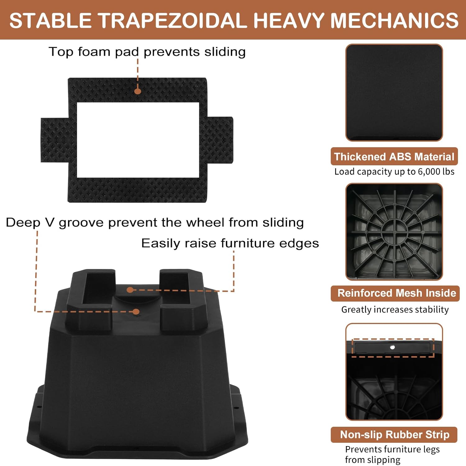 Adjustable Bed Riser Elevator - Shouwuhho Best Bed riser for Sofa Couch Table Raise Save Space