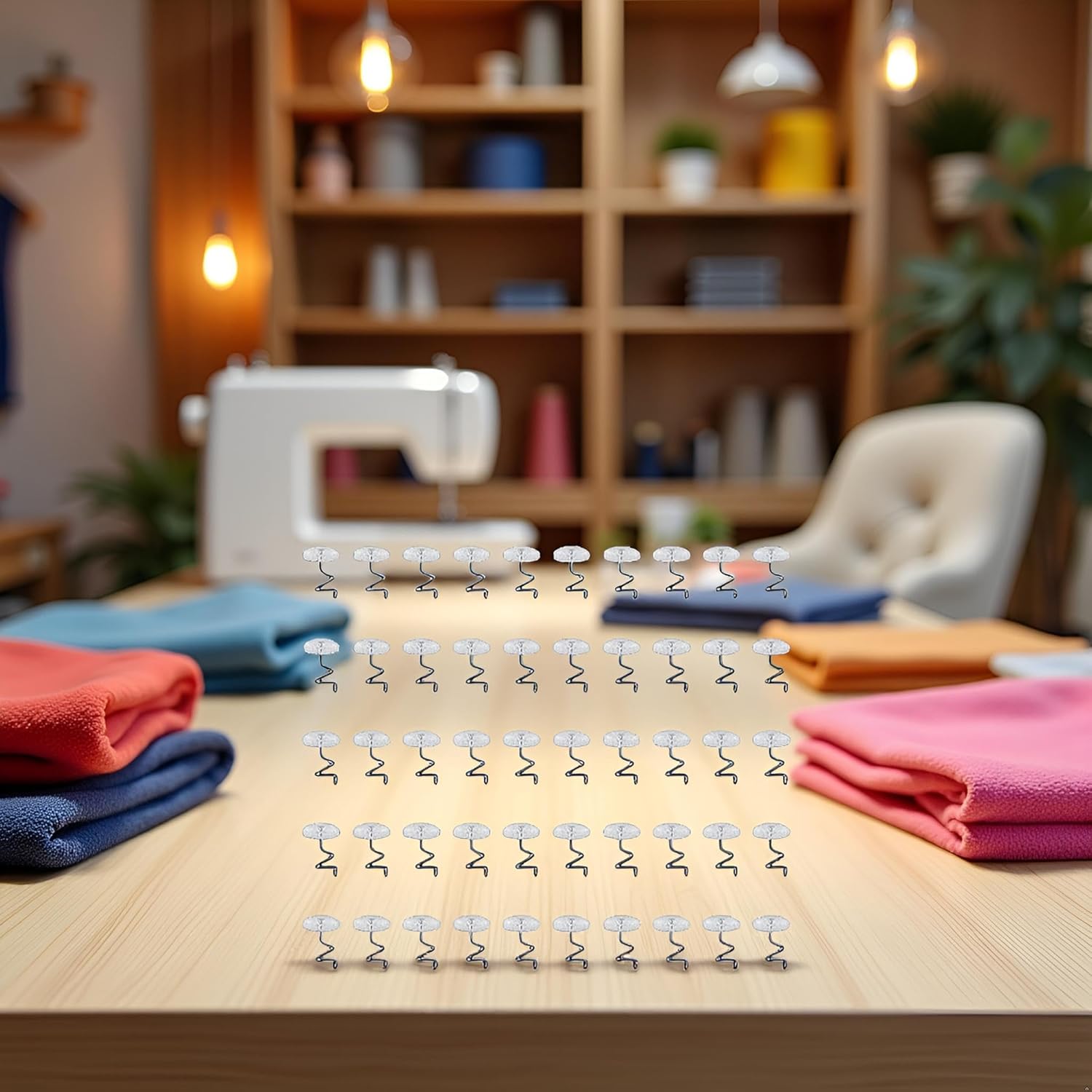 Secure Your Upholstery with Tustao 50-Piece Clear Twist Pins - Essential Tool for Bedskirts and Slipcovers