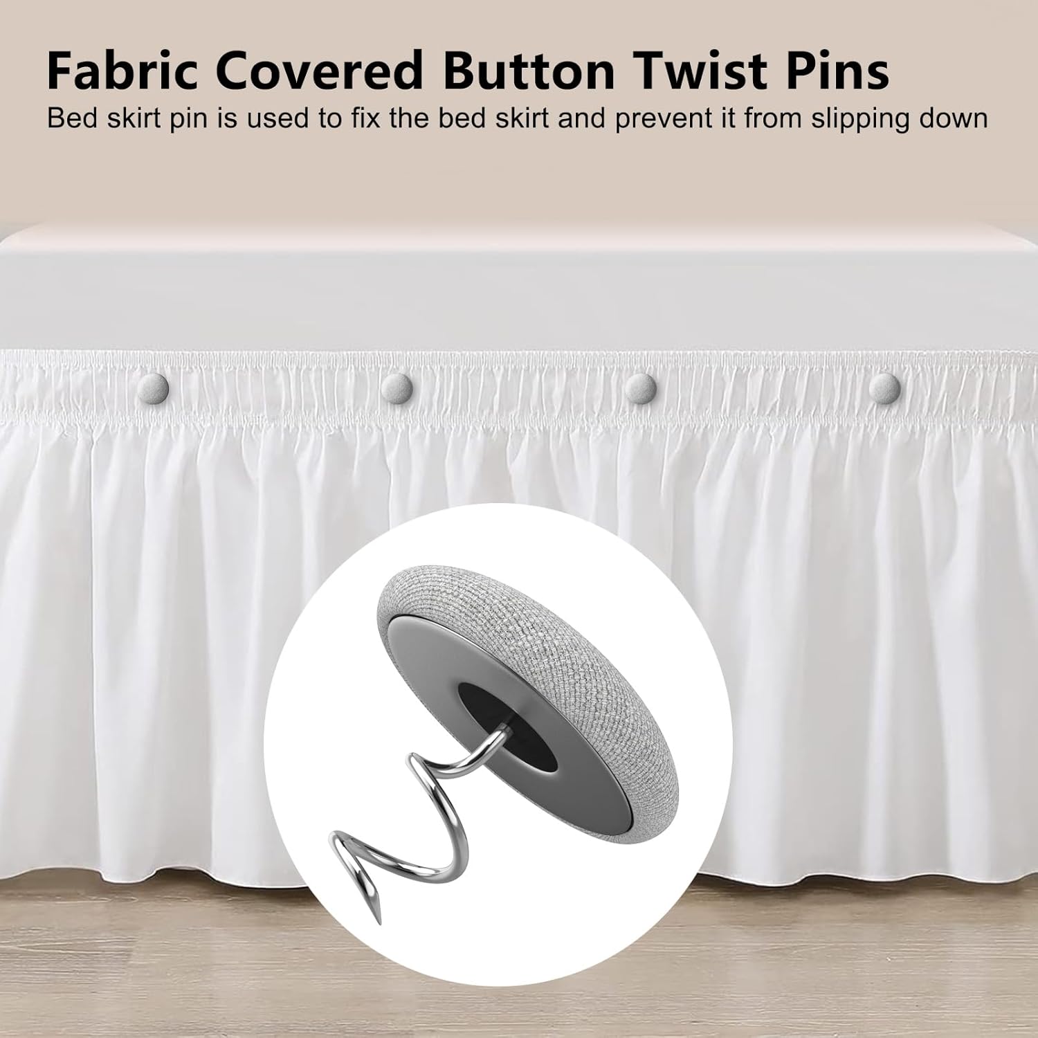 AHAILUOO 12-Piece Twist Pins for Upholstery Easy to Secure Bed Skirts Sofa Cushions