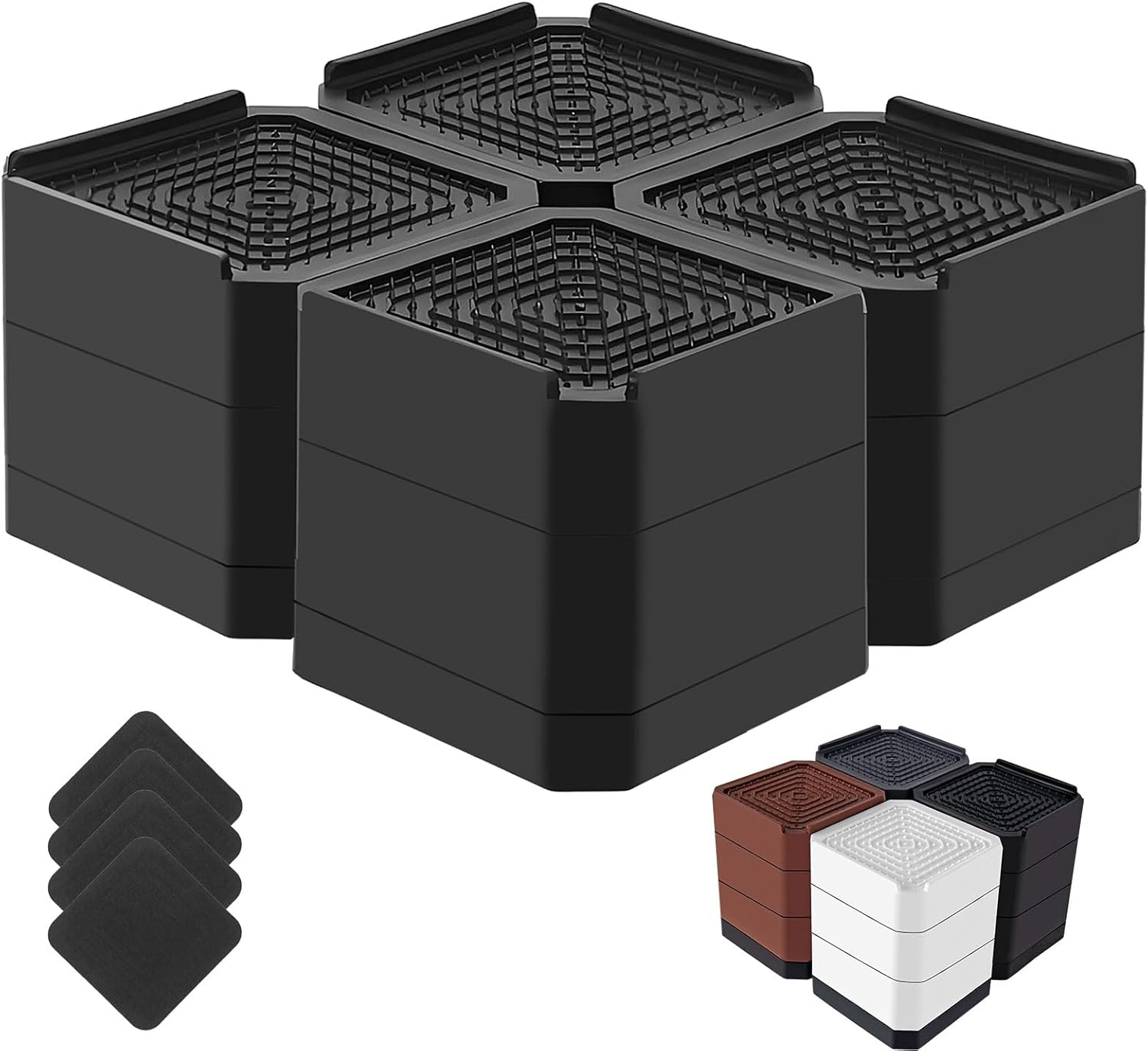 Adjustable Bed risers for couches tables and more up to 4000 lbs - Elevate your comfort