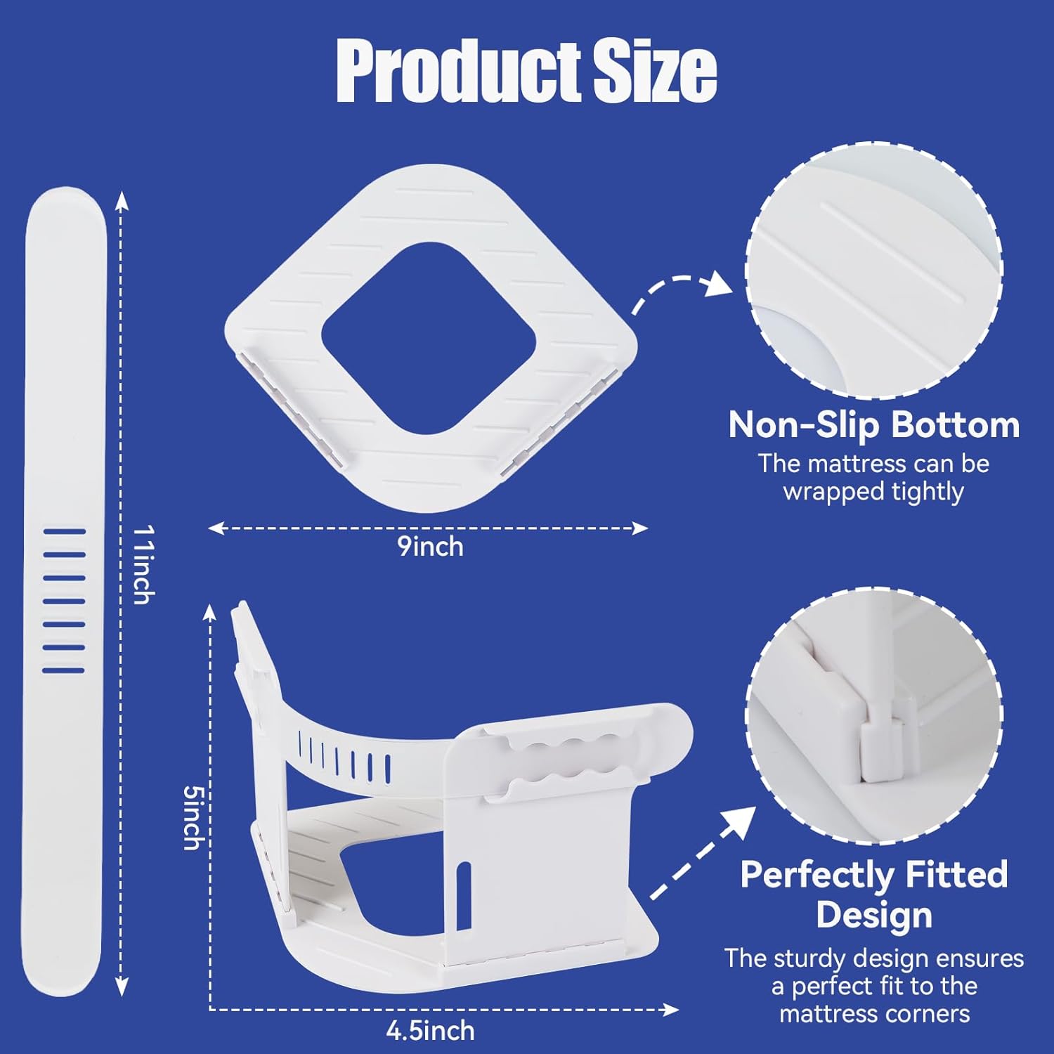 Fits Mattress Sheets Easy Install Keeps Sheets Tight Set of 4 - Ninonly Bed Sheet Holder
