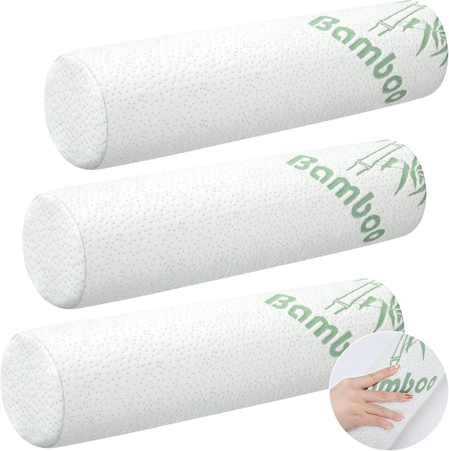 Bucherry Cervical Neck Roll Memory Foam Pillow - Supportive and Comfortable for Bed Travel and Yoga