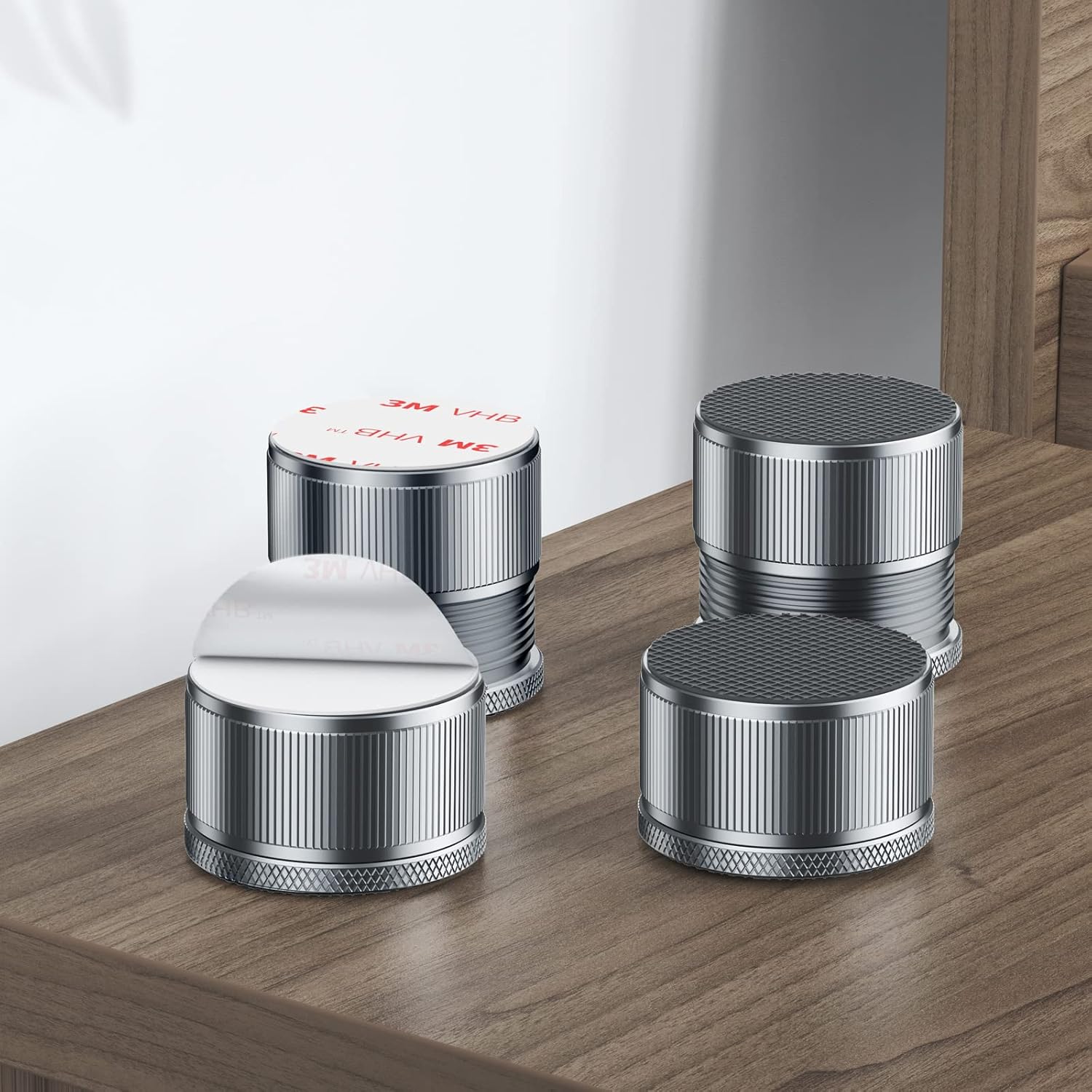 Nedeia Bed Risers Heavy Duty Self-Adhesive Durable Bed risers Set of 4 from 09-17 inches Support 2200 lbs