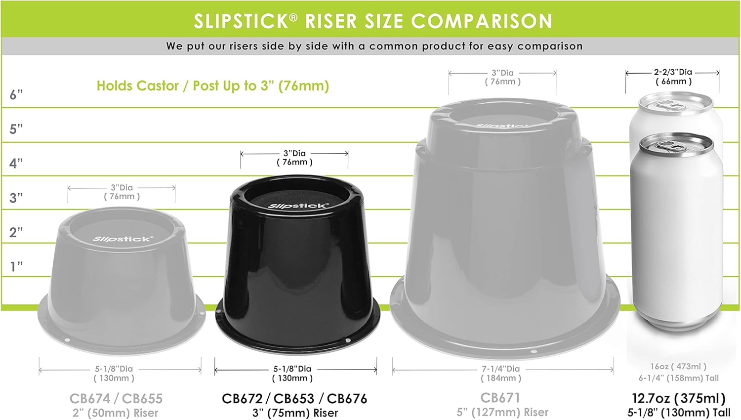 Stabilize Your Bed or Furniture with Slipstick CB672 4-Piece Bed Riser Set