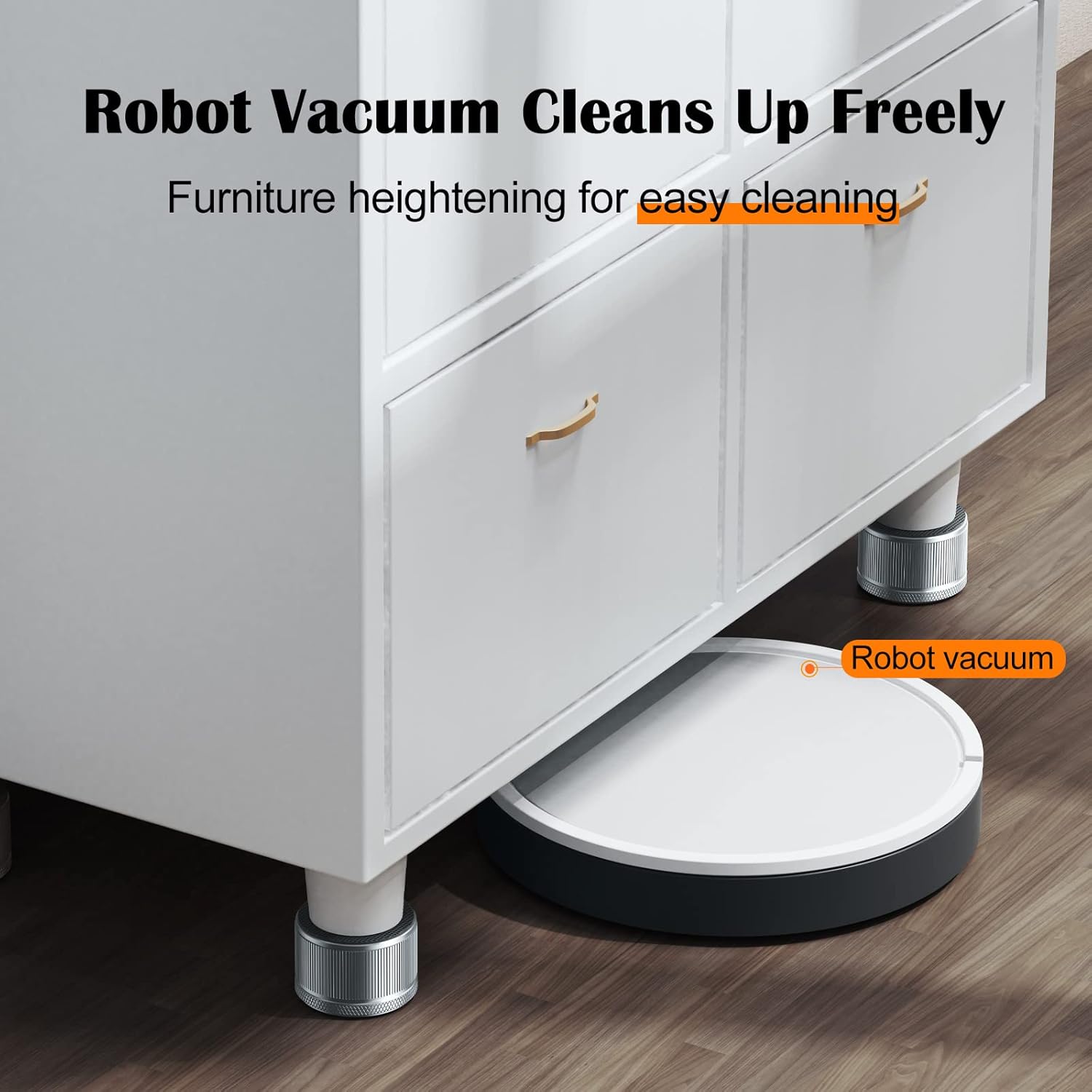 Nedeia Bed Risers Heavy Duty Self-Adhesive Durable Bed risers Set of 4 from 09-17 inches Support 2200 lbs