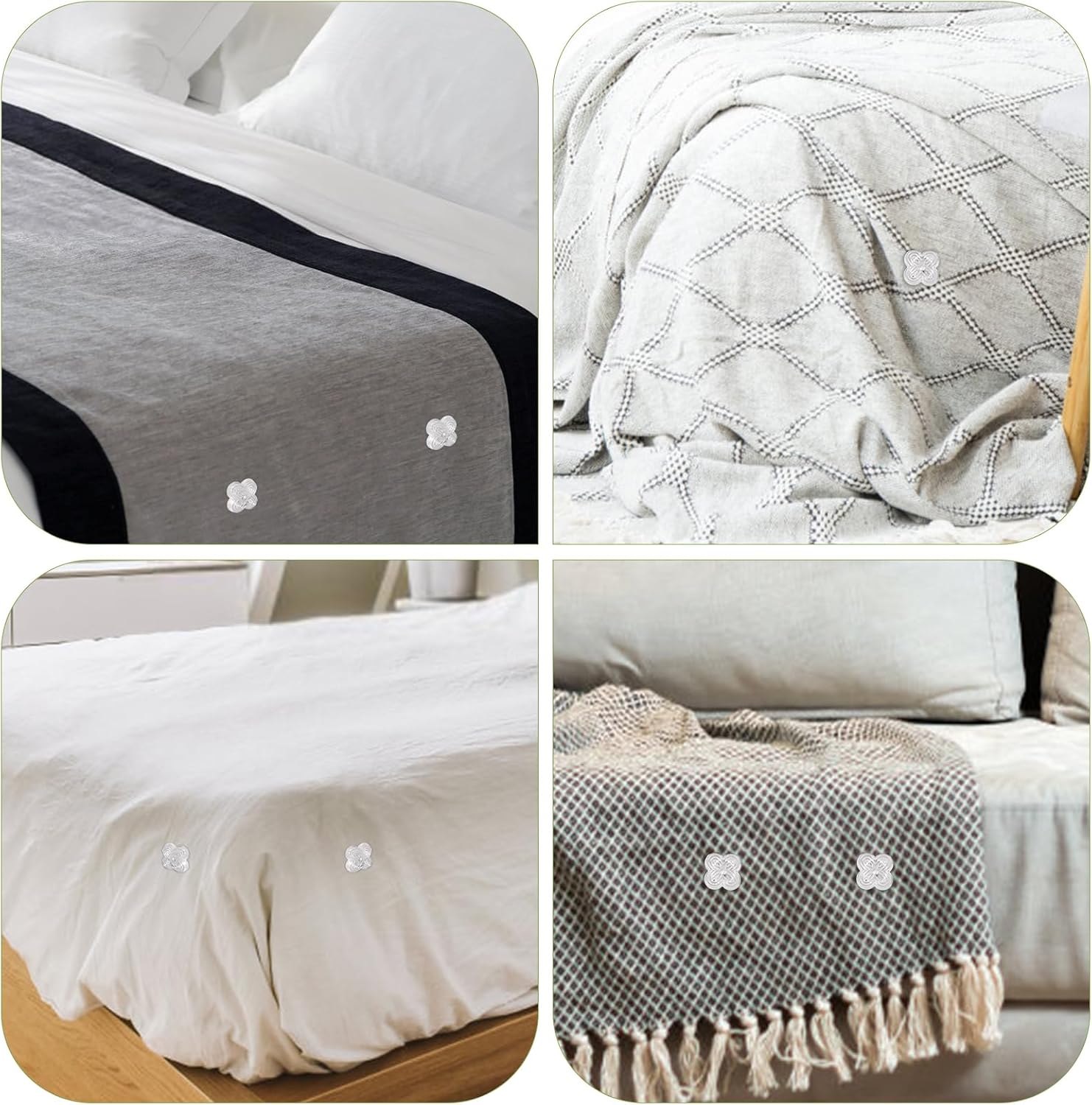 100-Piece Bed Skirt Pins Four-Leaf Clover Twist Pins for Upholstery Tacks and Slipcovers