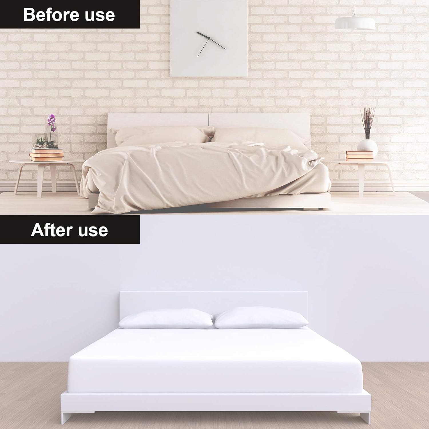 Secure Furniture Chair Leg Pins White Anti-Slip Protect Surface 60 Pcs for Slipping Skirts Bedskirts