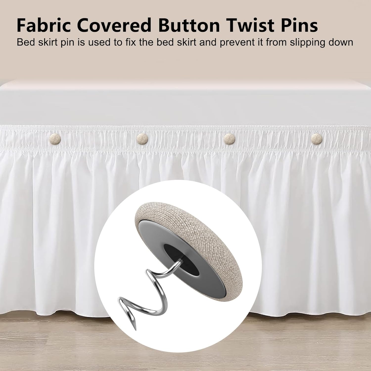 Linen Fabric Twist Pins 8 Colors - Bed Skirt Upholstery Pins