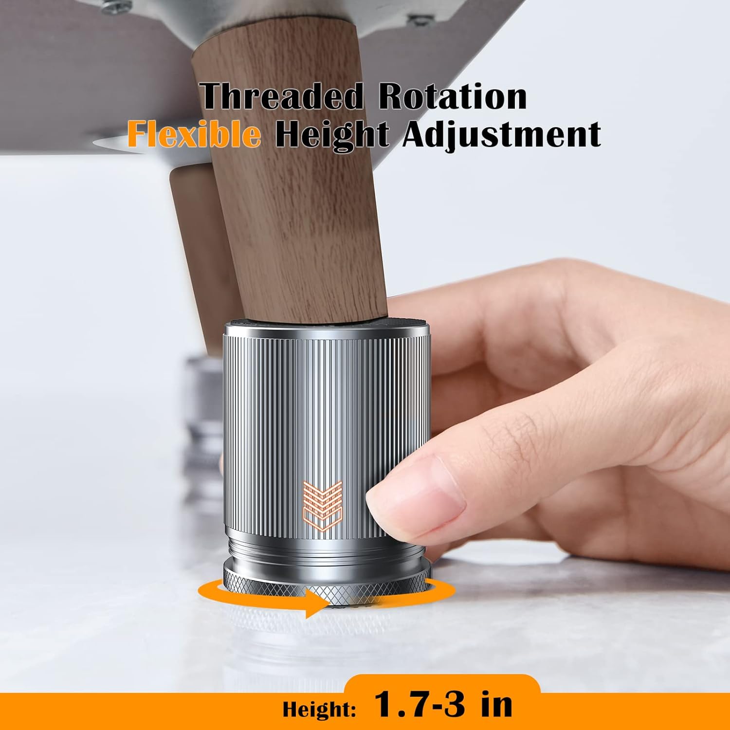 XuenairMetal Bed Risers 4 x 3 inch Adjustable Bed Risers for Sofa dresser Table TV Cabinet