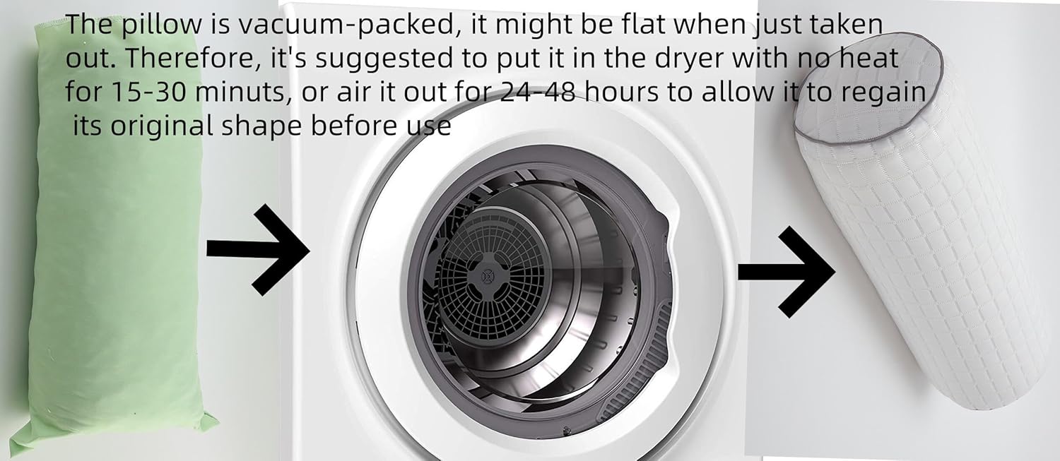 Back Side Sleepers Must-Have Roll Pillow with Cooling Coverage - Relief Your Lower Back Pain withAdjustable Support