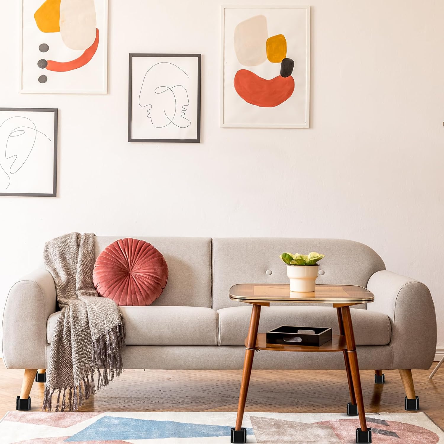 16-Piece Stackable Bed Risers - Heavy Duty Space-Saving Elevate 22in 2 Colors