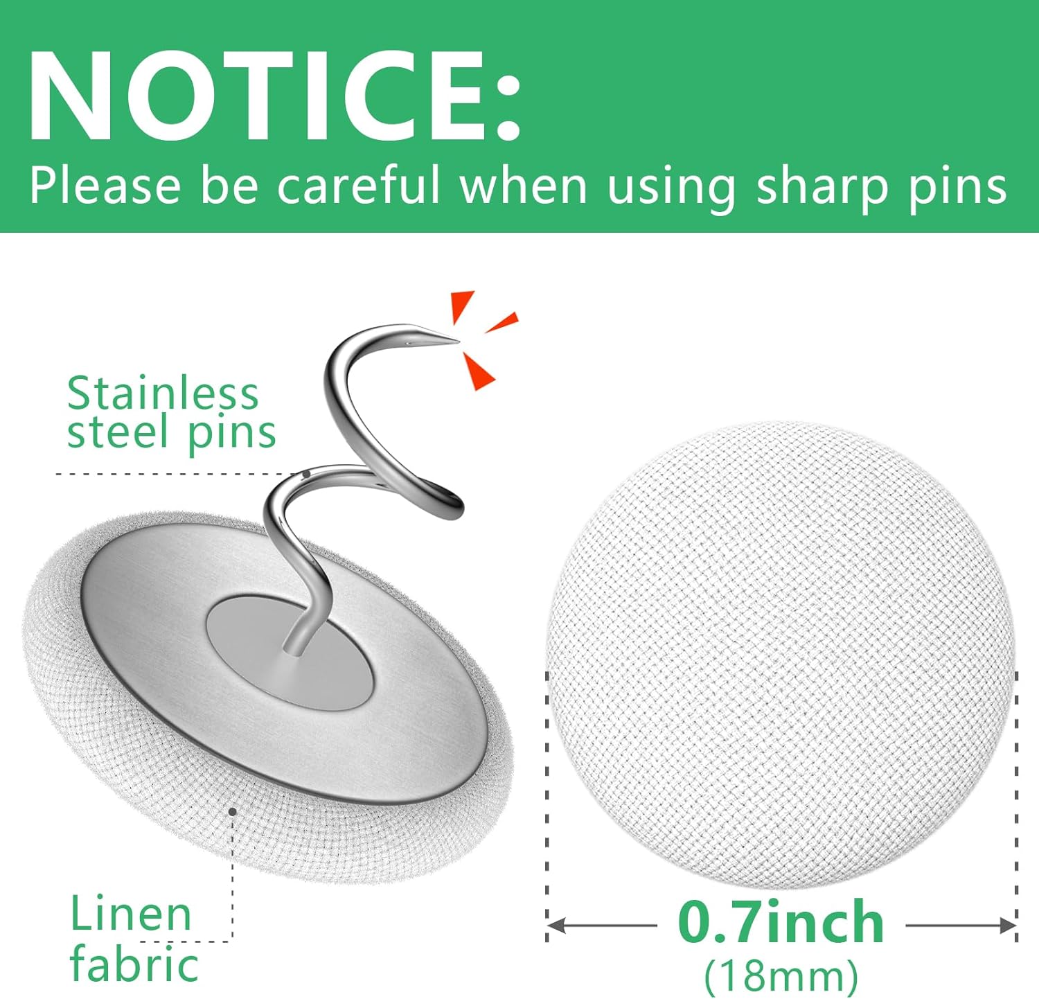 MAICOBI Bed Skirt Pin - linen wrapped twist pin for bed sofa upholstered furniture