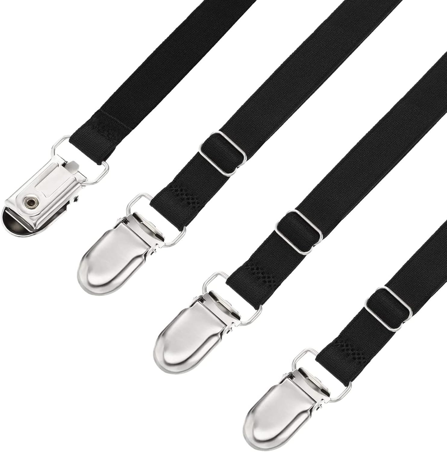 12-Piece Black Bed Sheet Clips Corner Fasteners for Home Use