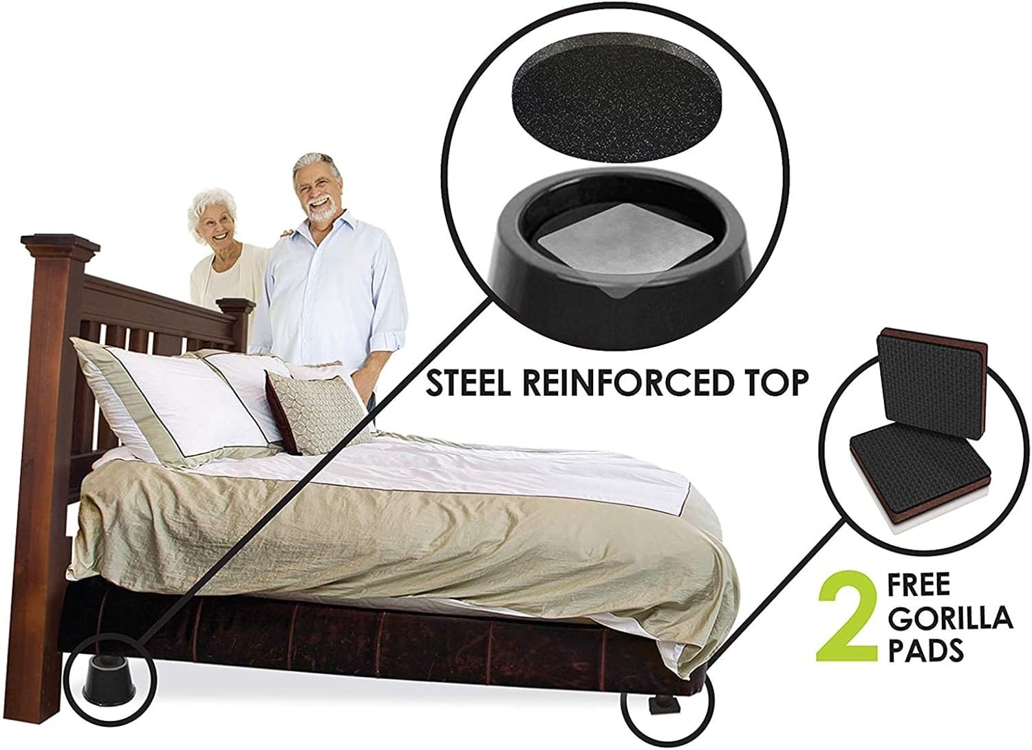 Elevate Your Sleep with the Slipstick Bed Risers 3-Inch Incline for Acid Reflux Breathing Relief