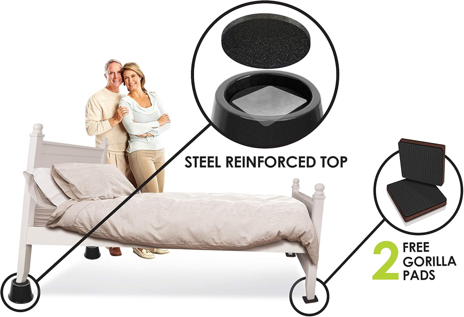 Elevate Your Sleep with the Slipstick Bed Risers 3-Inch Incline for Acid Reflux Breathing Relief