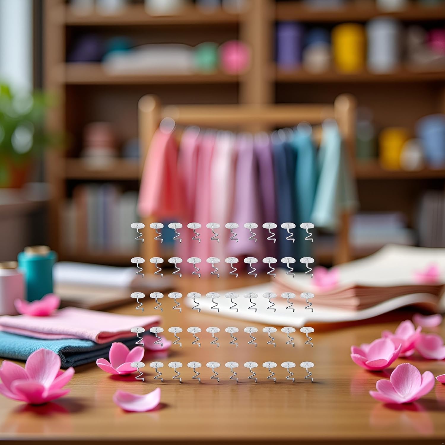 Secure Your Upholstery with Tustao 50-Piece Clear Twist Pins - Essential Tool for Bedskirts and Slipcovers