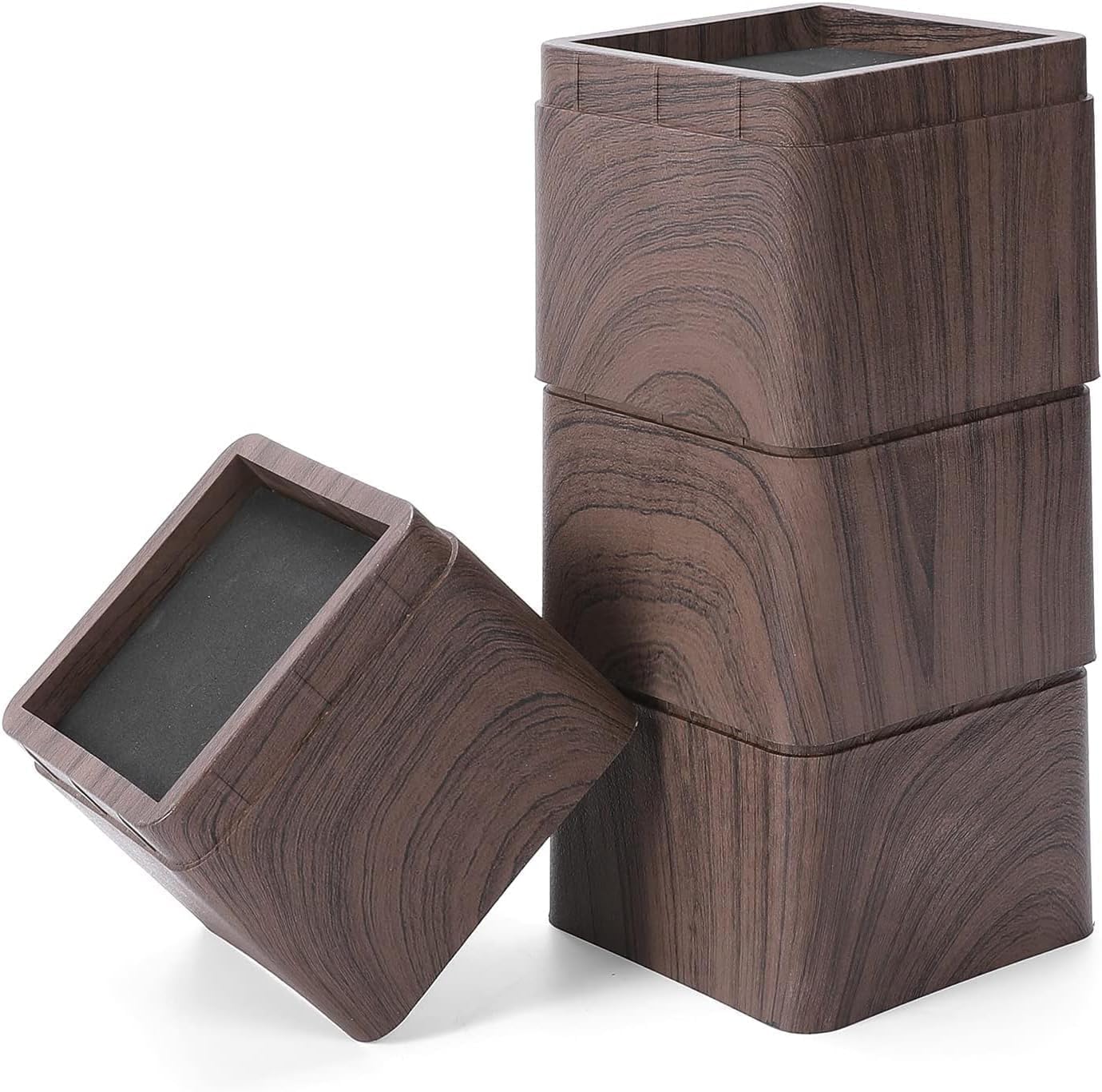 Exceptional 3-Inch Stackable Bed Risers Heavy Duty with Real-Woodprint Elevate Your Comfort