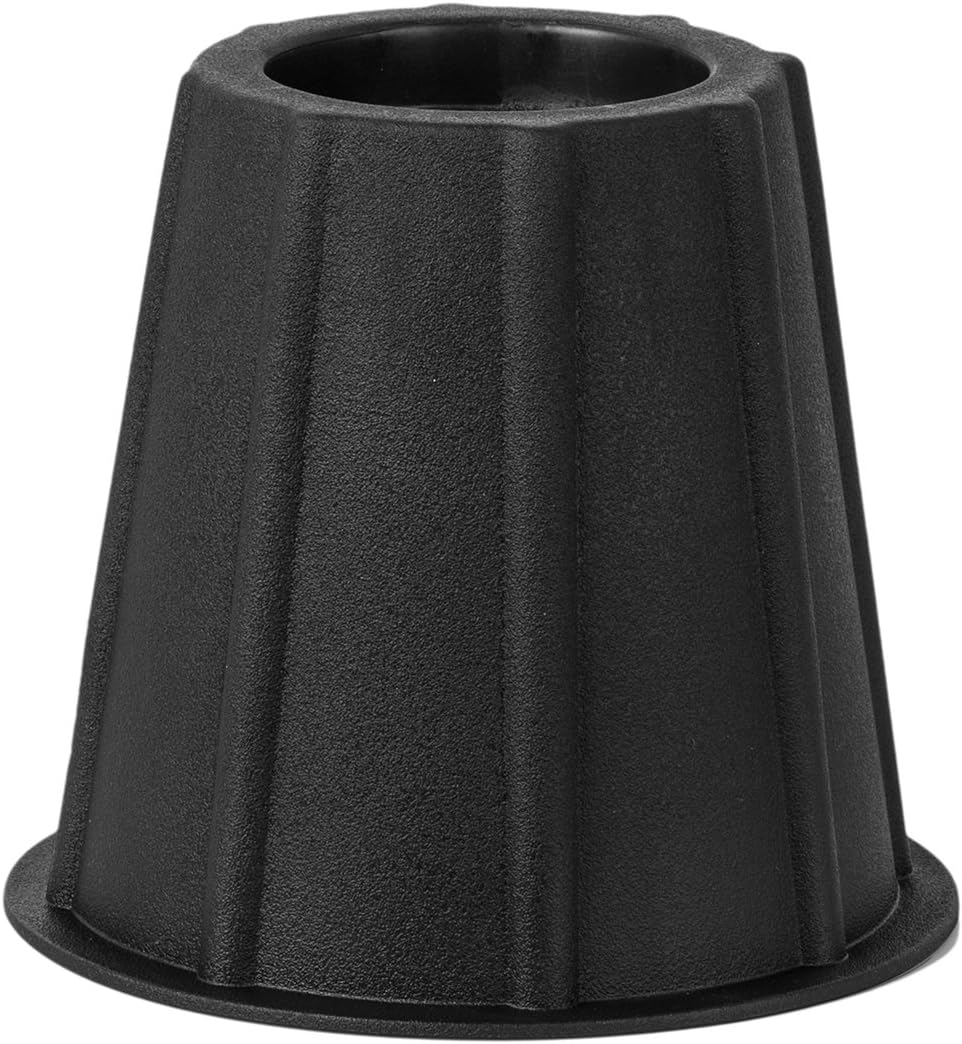 Home It 5-6 inch Super Quality Bed Risers Round Furniture Risers for Sofa Stackable Great for College Dorms 4-Pack Black