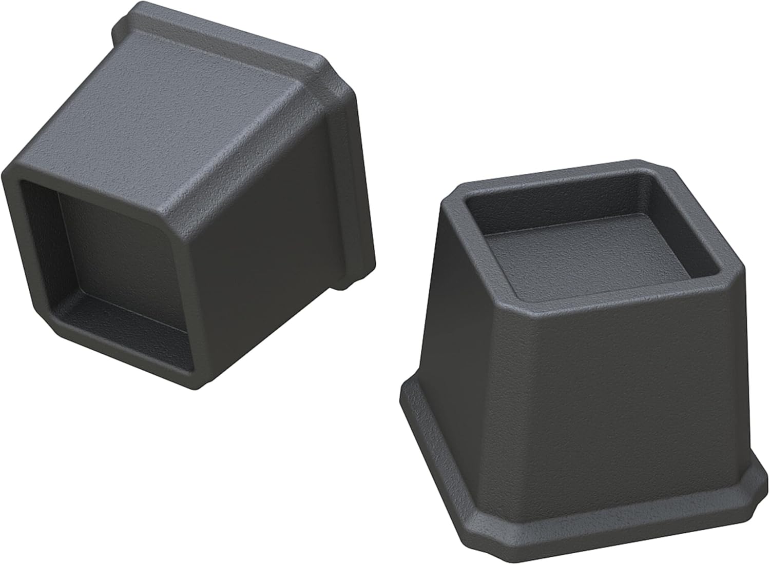 Whynonap Bed Risers Ultimate 3-Inch Heavy Duty Bed Elevators for Sofa Table Furniture Set of 6 for Up to 3000 Lbs Black