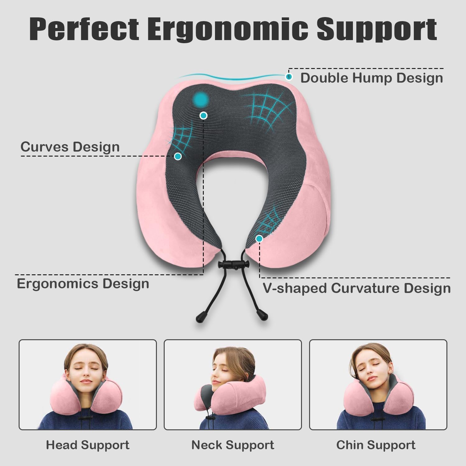Discover the Elvodosia Ergonomic Memory Foam Travel Pillow for Safe Neck and Head Comfort